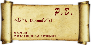 Pók Dioméd névjegykártya